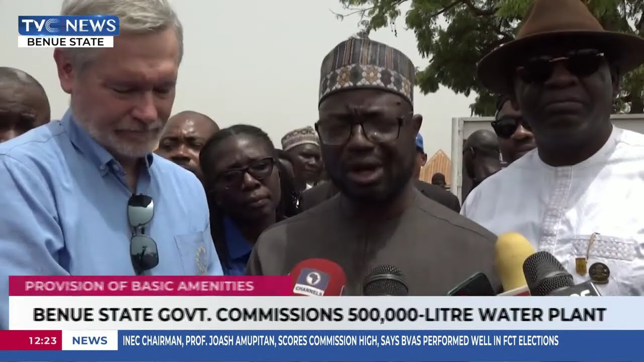 Benue State Govt. Commissions 500,000-Litre Water Plant