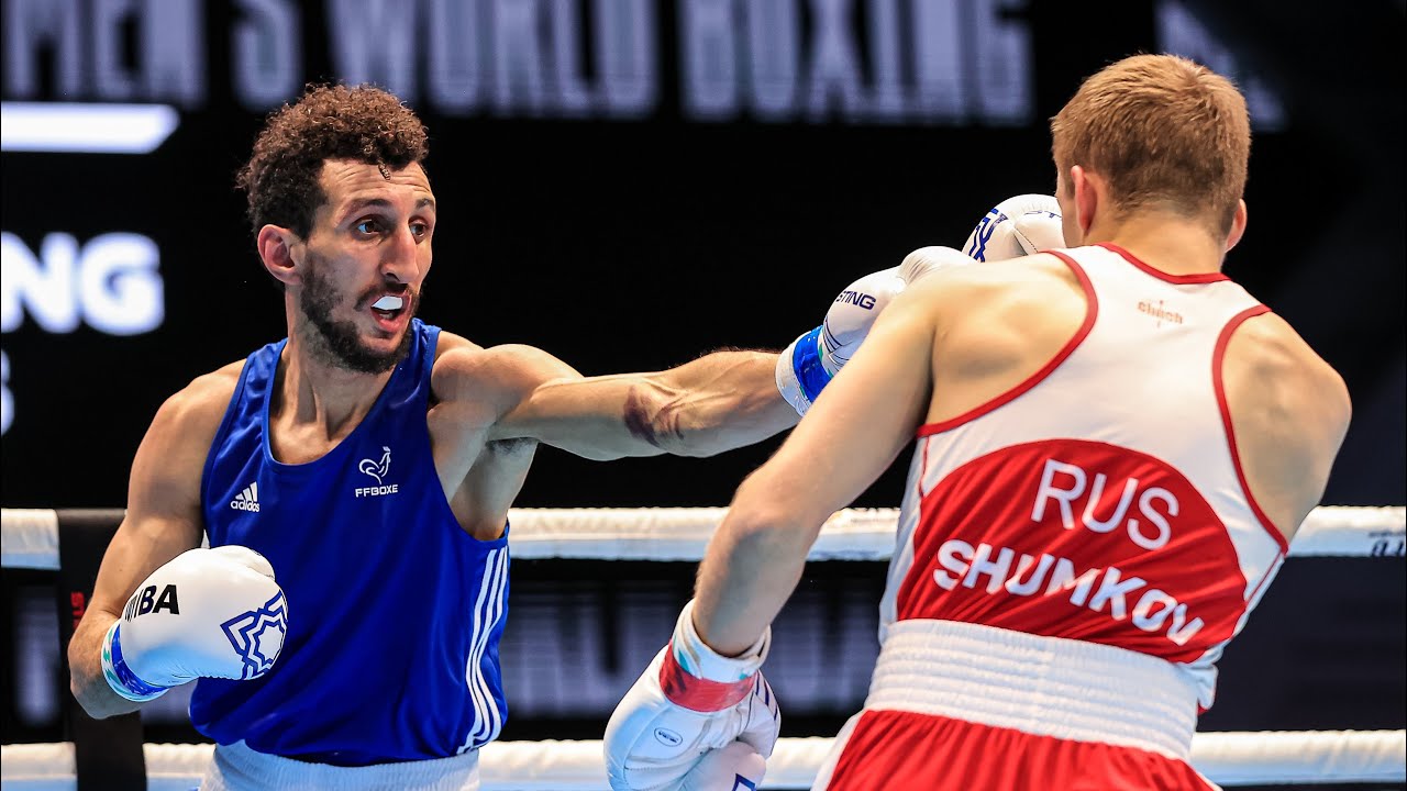 Sofiane Oumiha (FRA) vs. Vsevolod Shumkov (RUS) IBA World Boxing Championships 2023 SF's (60kg)