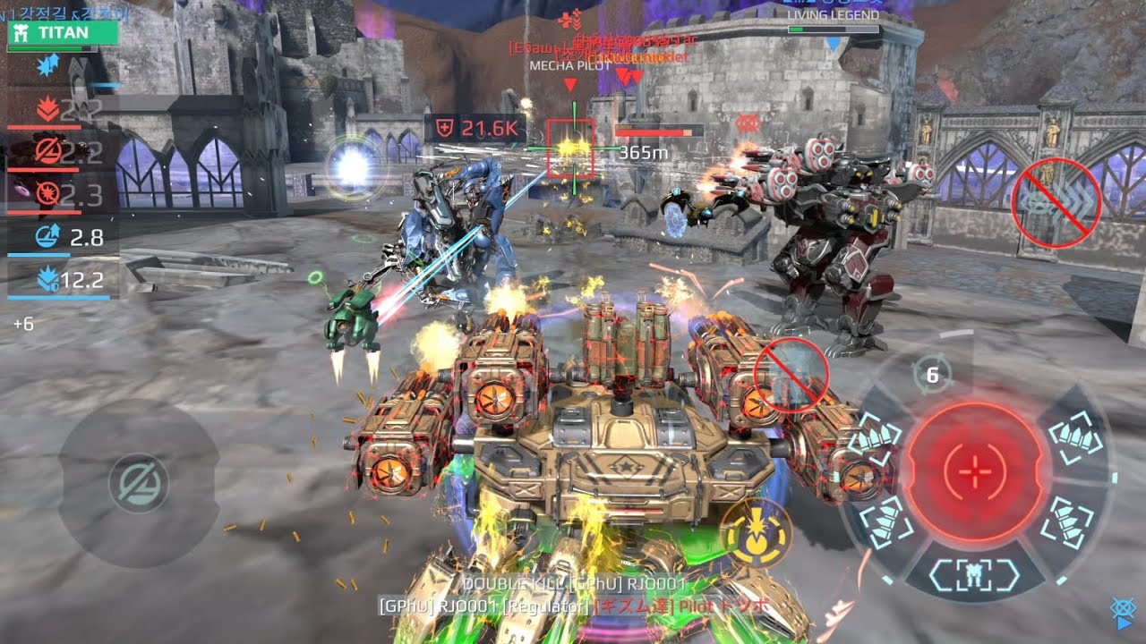 War Robots Team Deathmatch on Arcane Castle Ravager and Aether Gameplay