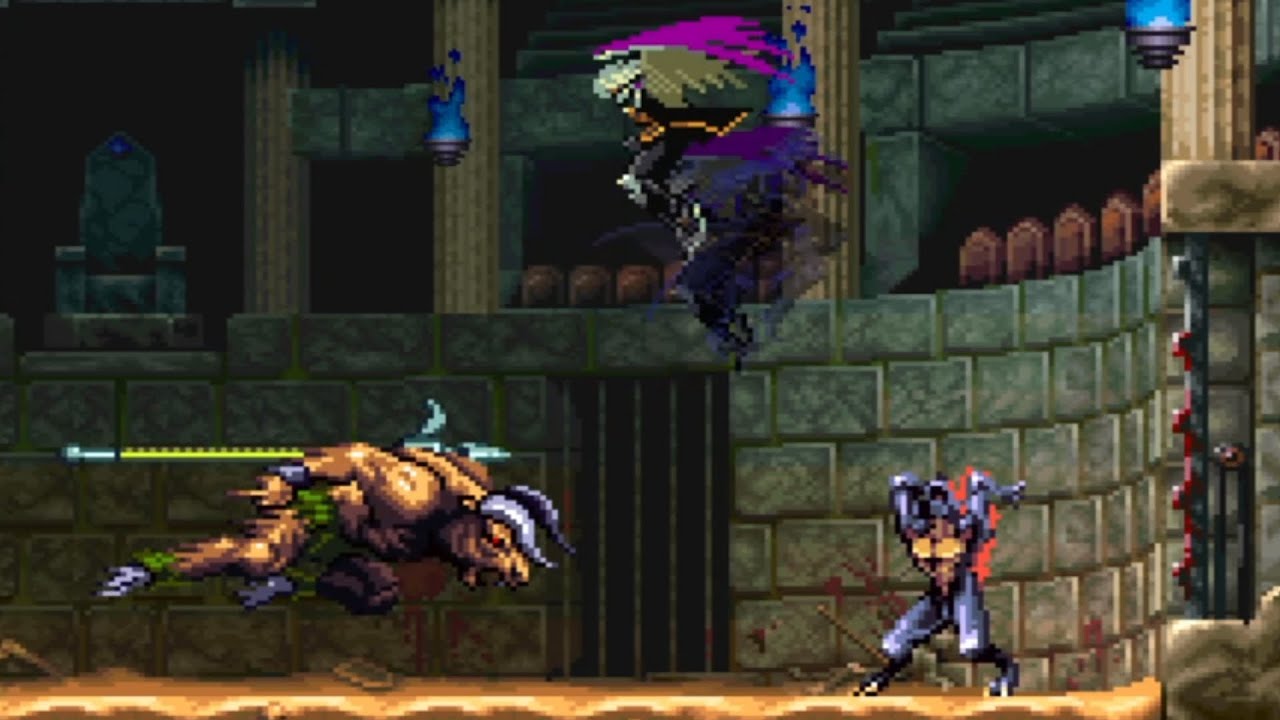 Castlevania SotN - Alucard vs Minotaur & Werewolf [no damage; no subweapon]