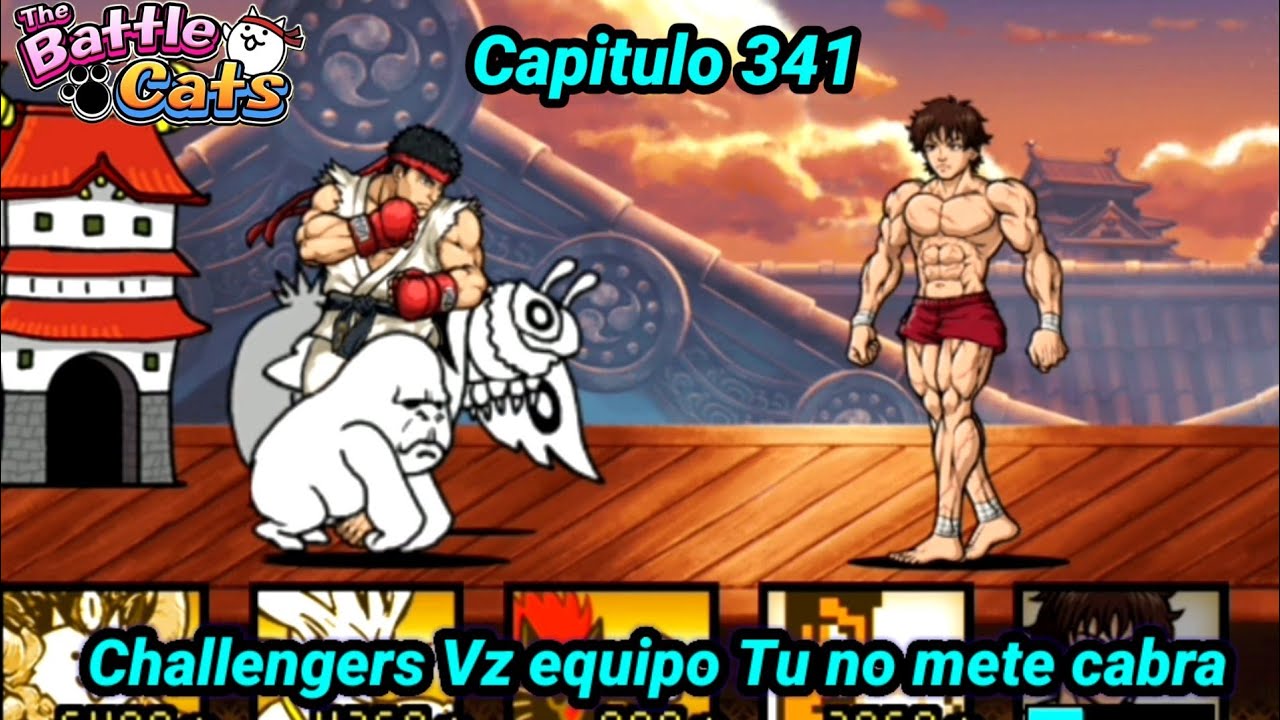 Challengers Vz equipo de músculosos | Aguantaran al equipo Baki? | The battle Cats Cap 341 