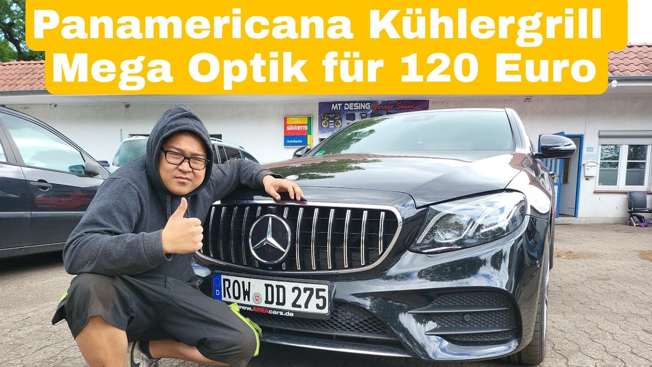 120 Euro, Mega Optik auf dem Benz.Panamericana Kühlergrill umbau. Mercedes im neuen Look,Böse Optik