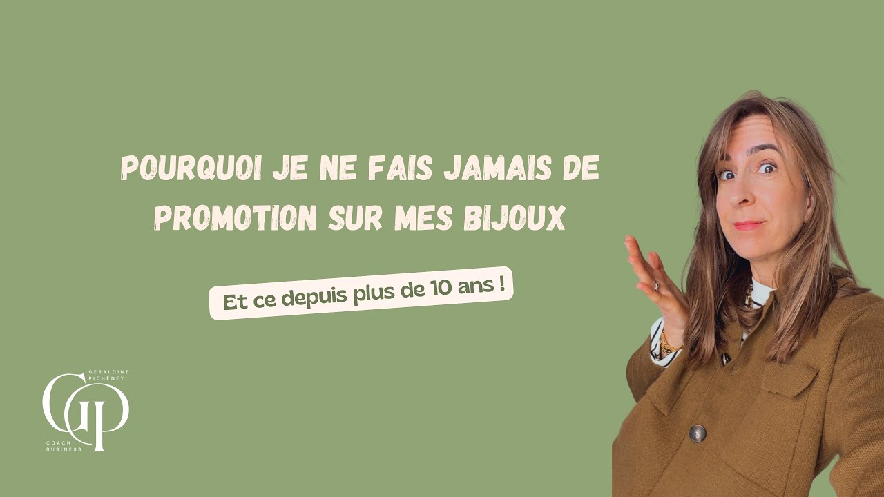 Pourquoi je ne fais jamais de promo sur ma marque de bijoux ?