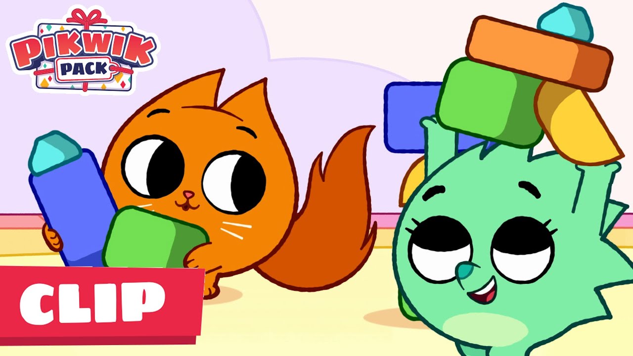 Playing with Blocks 🎁✨  Pikwik Pack Season 1 Episode Clip Tooty Fruity Trouble