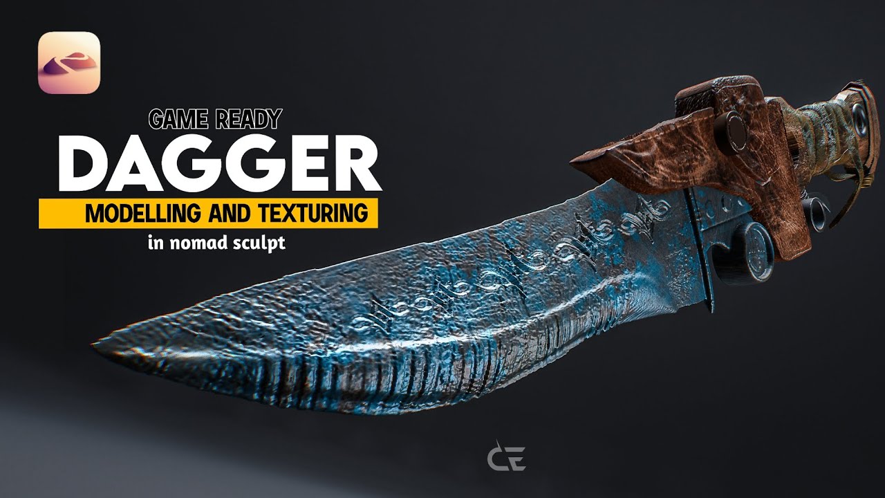 Game-Ready Dagger – 3D Model (Nomad Sculpt)