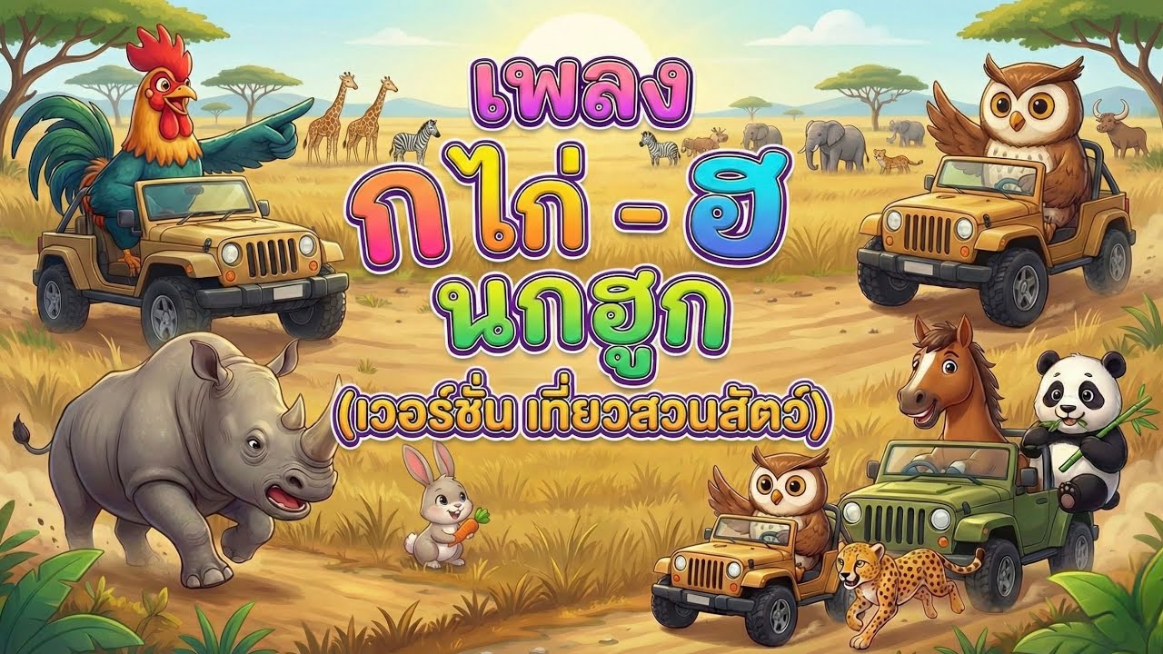 เพลง ก ไก่ - ฮ นกฮูก (เวอร์ชั่น เที่ยวสวนสัตว์ ซาฟารี)