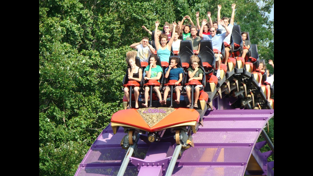 Apollo's Chariot at Busch Gardens off ride and POV in 1999 (opening year)