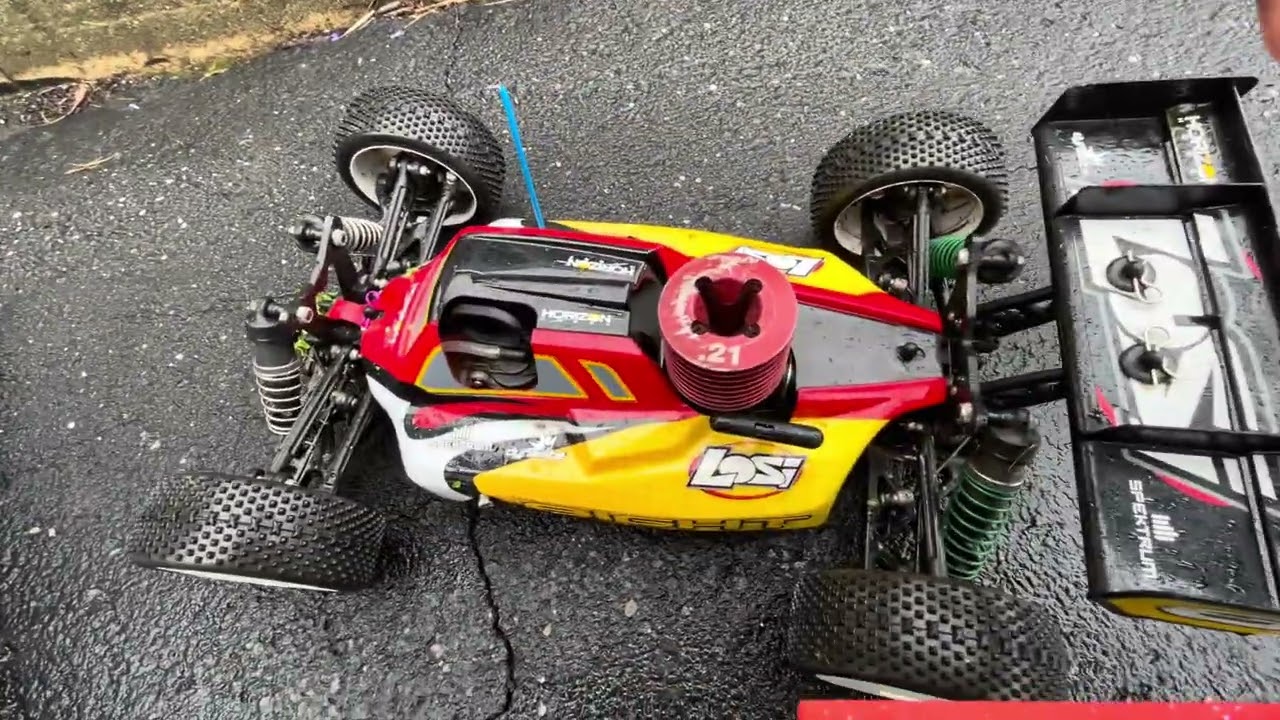 Losi 8ight buggy RTR Nitro RC — потрясающий заезд в дождливый день!!!