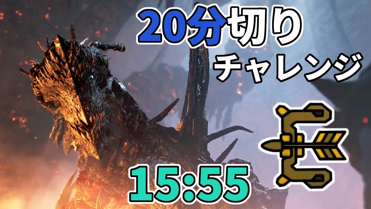 【モンハンワイルズ】上位ゴクマジオス　全武器種２０分切りチャレンジ（サポハンあり）『弓』編（15分55秒）【Steam版】