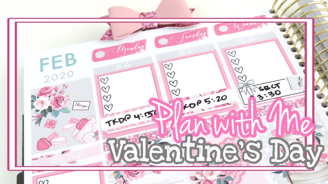 PLAN WITH ME // VALENTINE'S DAY // PRINTABLE STICKERS