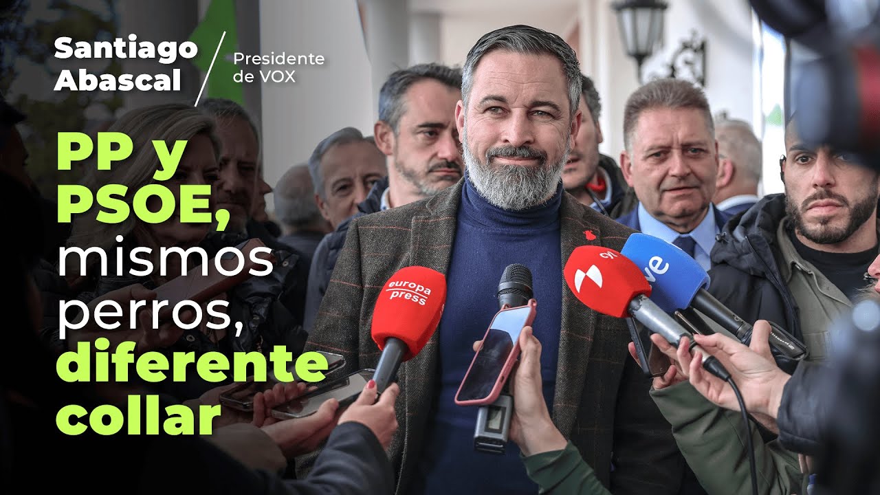 ASÍ DESMONTA Santiago Abascal EL GRAN PACTO PP-PSOE: “Son el mismo perro con diferente collar”