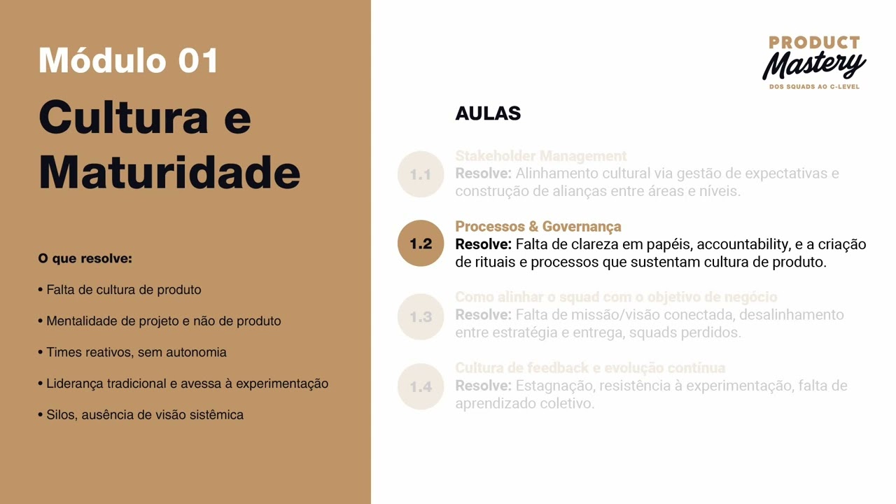 1.2 - Cultura e Maturidade  - Processos & Governança