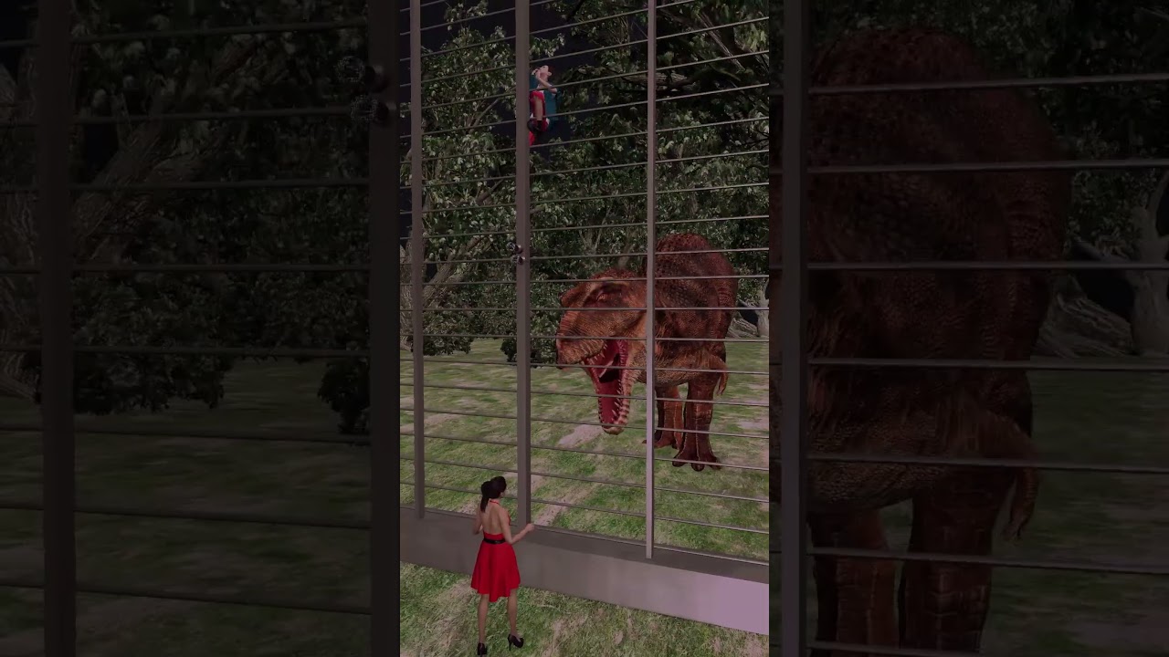 Man Enters Jurassic Park Cage | Dinosaurs Attack Disaster #dinosaur #dinosaurvideos