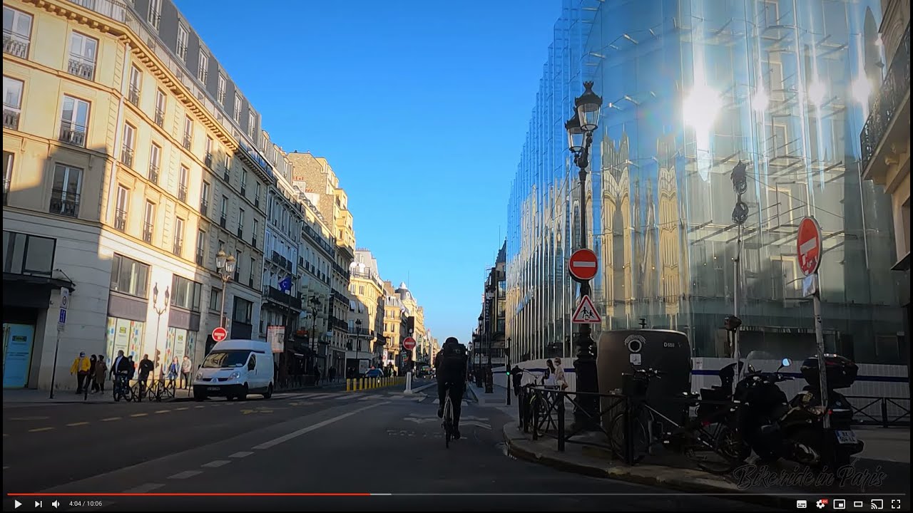 PARIS SANS LES VOITURES / RUE DE RIVOLI 4K HDR+ // Balade à Vélo dans Paris.
