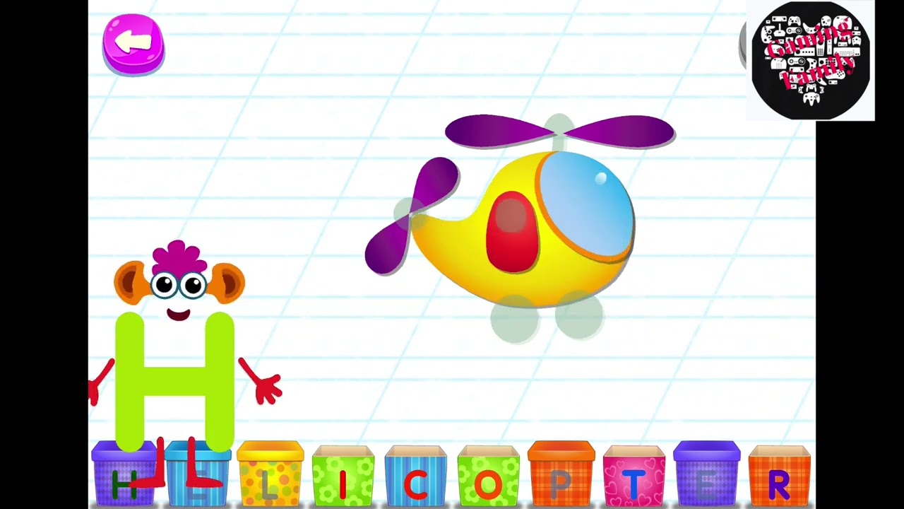 Learn Letters with Puzzles BUILD THE WORD HELICOPTER Alphabet Learning for Kids VIDEOS FOR KIDS GAME