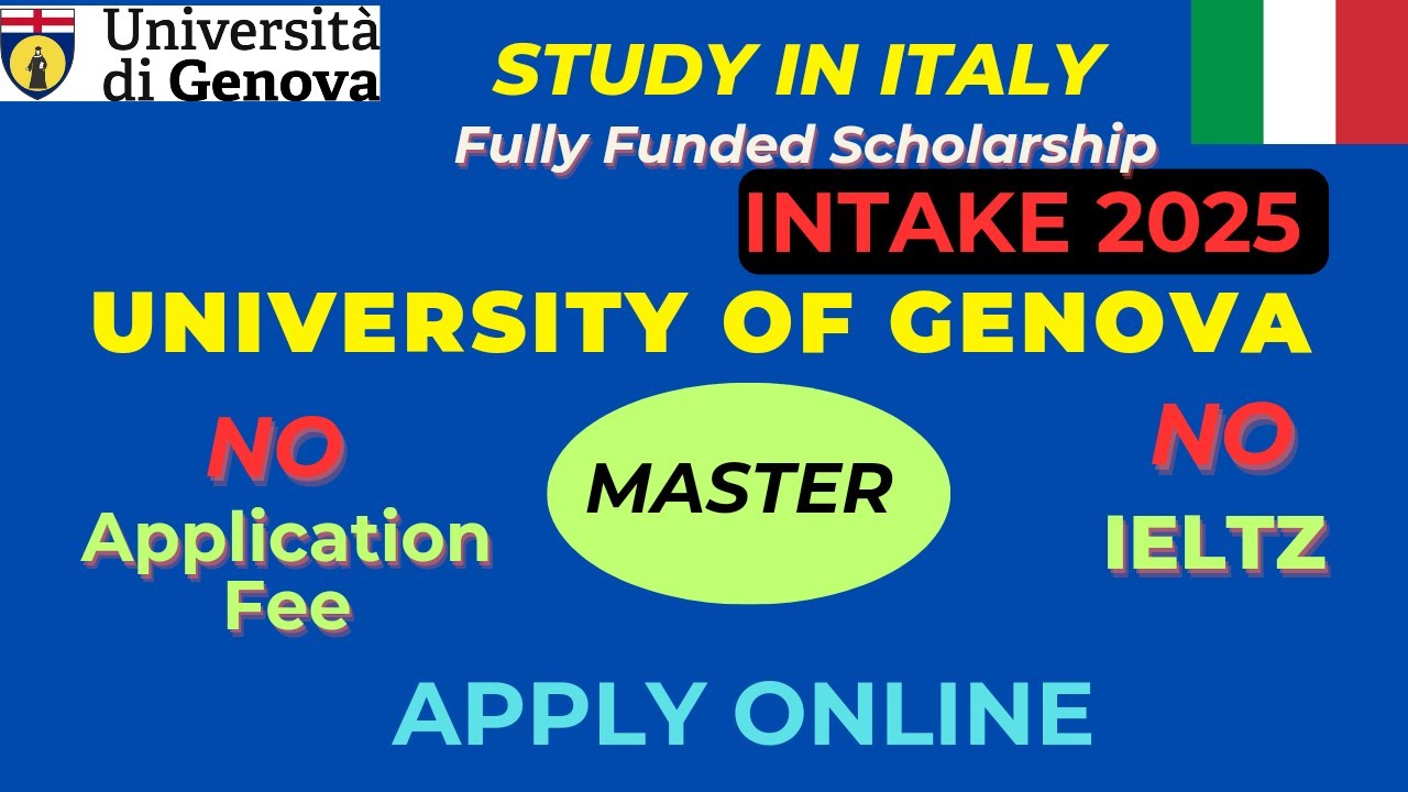 How to Apply University of Genova| Study in Italy 2025/26 Intake | Without IELTS| No Application Fee