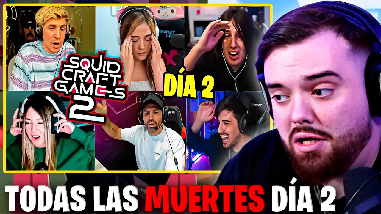 Ibai Reacciona a Todas las Muertes en Squid Craft Games 2 Día #2