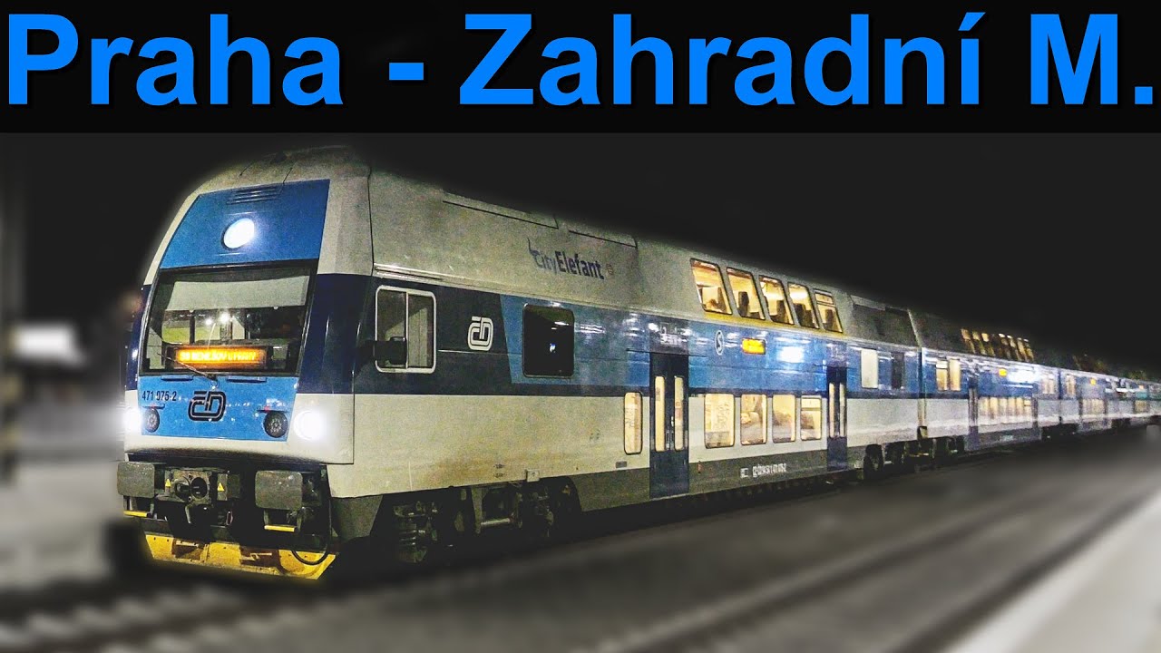 Vlaky Praha - Zahradní Město (noční) | 12/2023