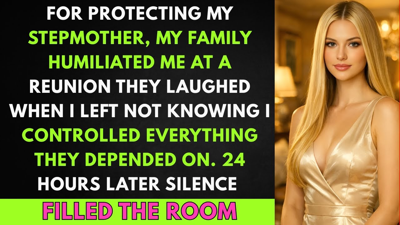 FOR PROTECTING MY STEPMOTHER, MY FAMILY HUMILIATED ME AT A REUNION. THEY LAUGHED WHEN I LEFT