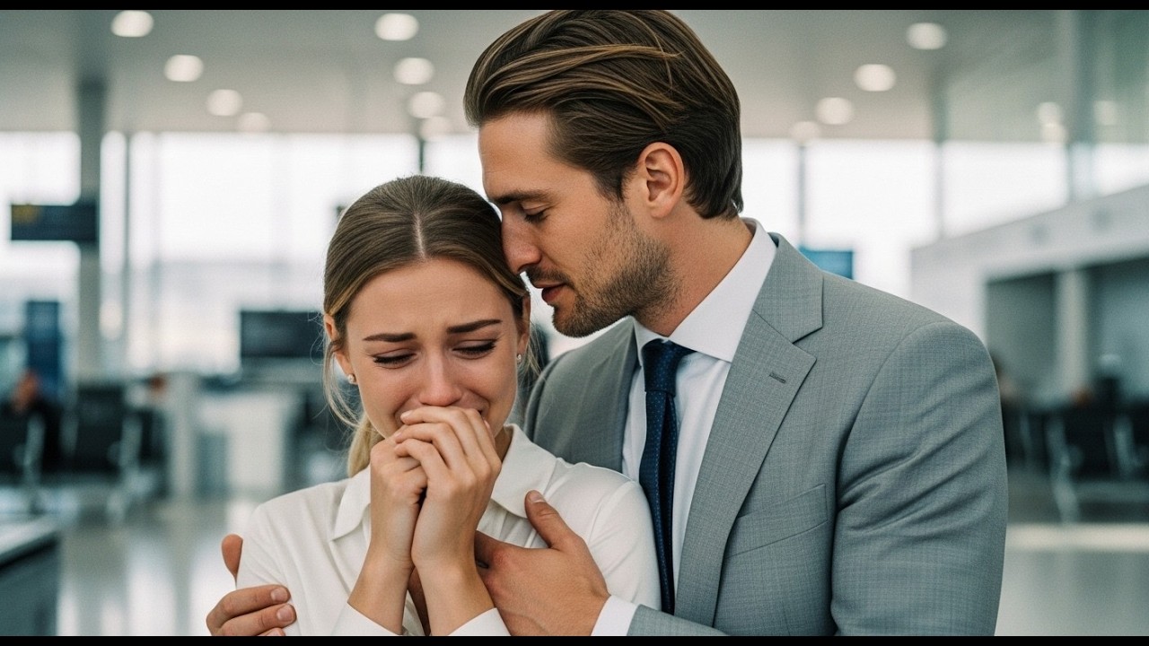 La dejaron sola en el aeropuerto—hasta que un multimillonario le susurró “Viaja conmigo”