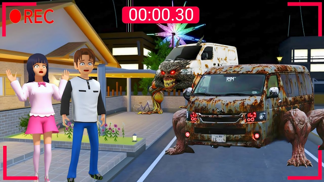 Yuta Mio Panik CCTV Merekam ANOMALI MOBIL VAN MBG DI Depan rumah 😱|Sakura School Simulator😱😱😱