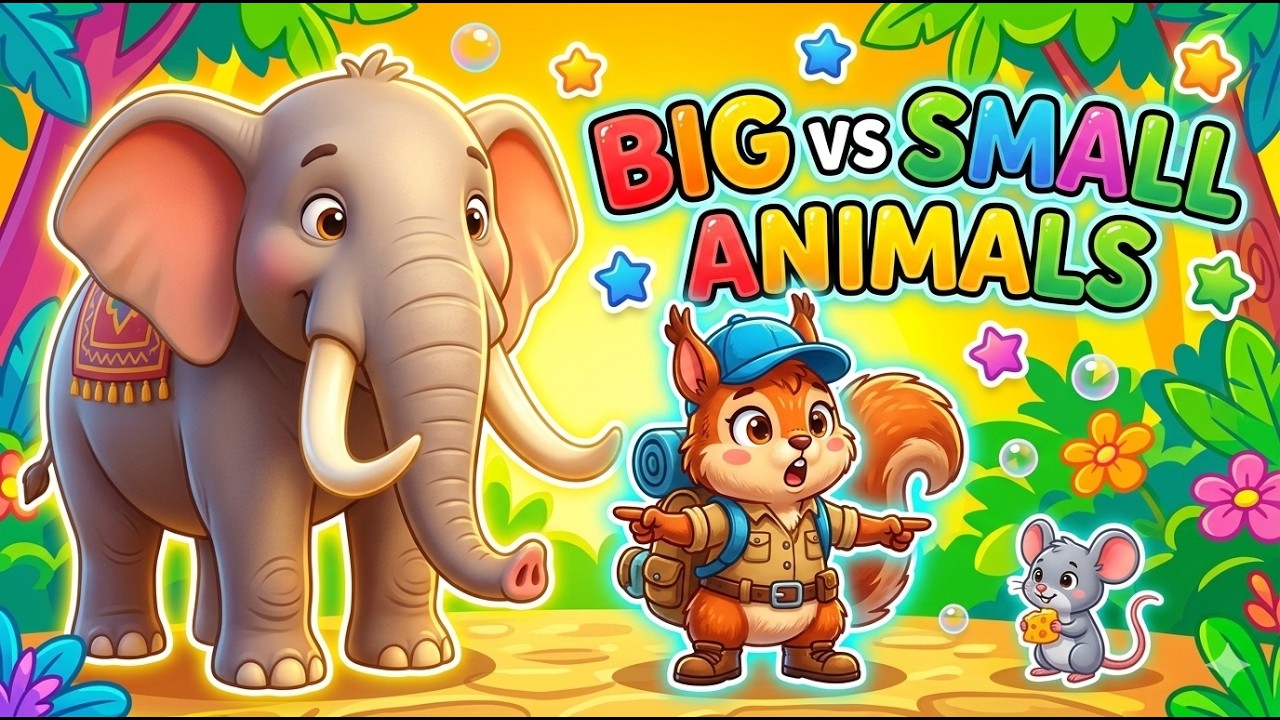 Big vs Small Animals 🐘🐭 | Learn Big and Small with Piko | Kids Learning Video