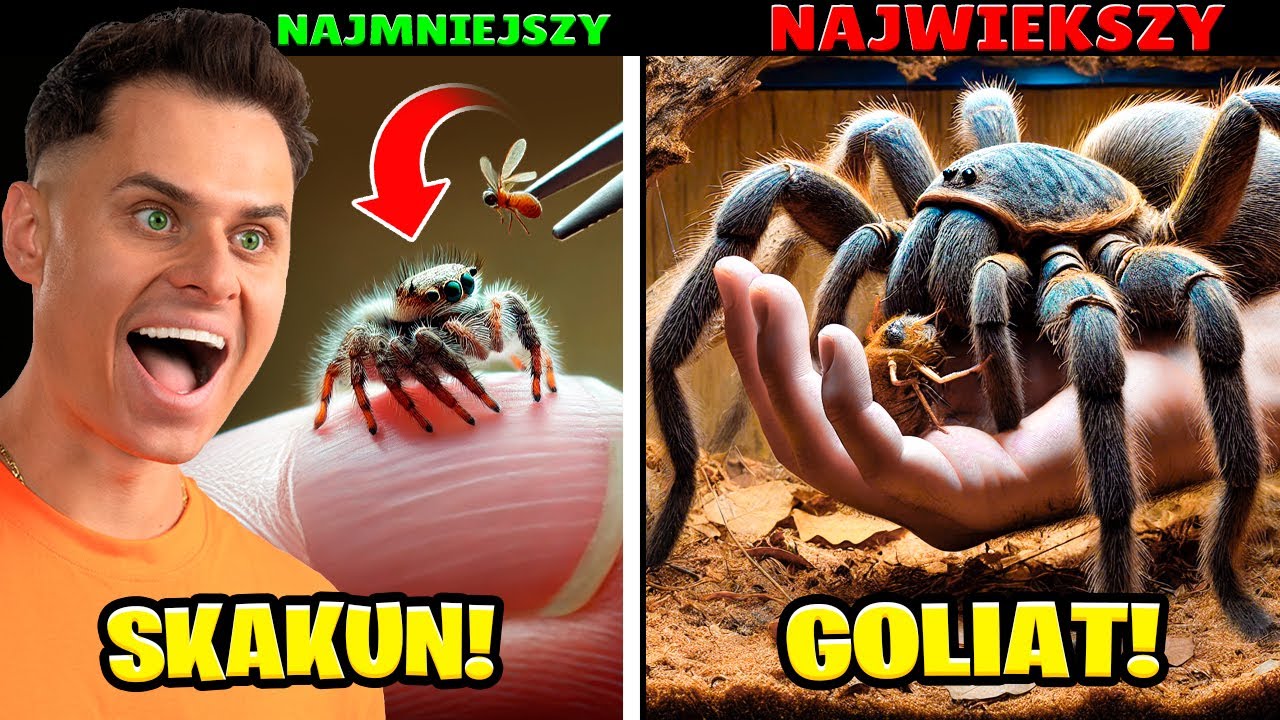KARMIĘ OD NAJMNIEJSZEGO DO NAJWIĘKSZEGO PAJĄKA ŚWIATA!