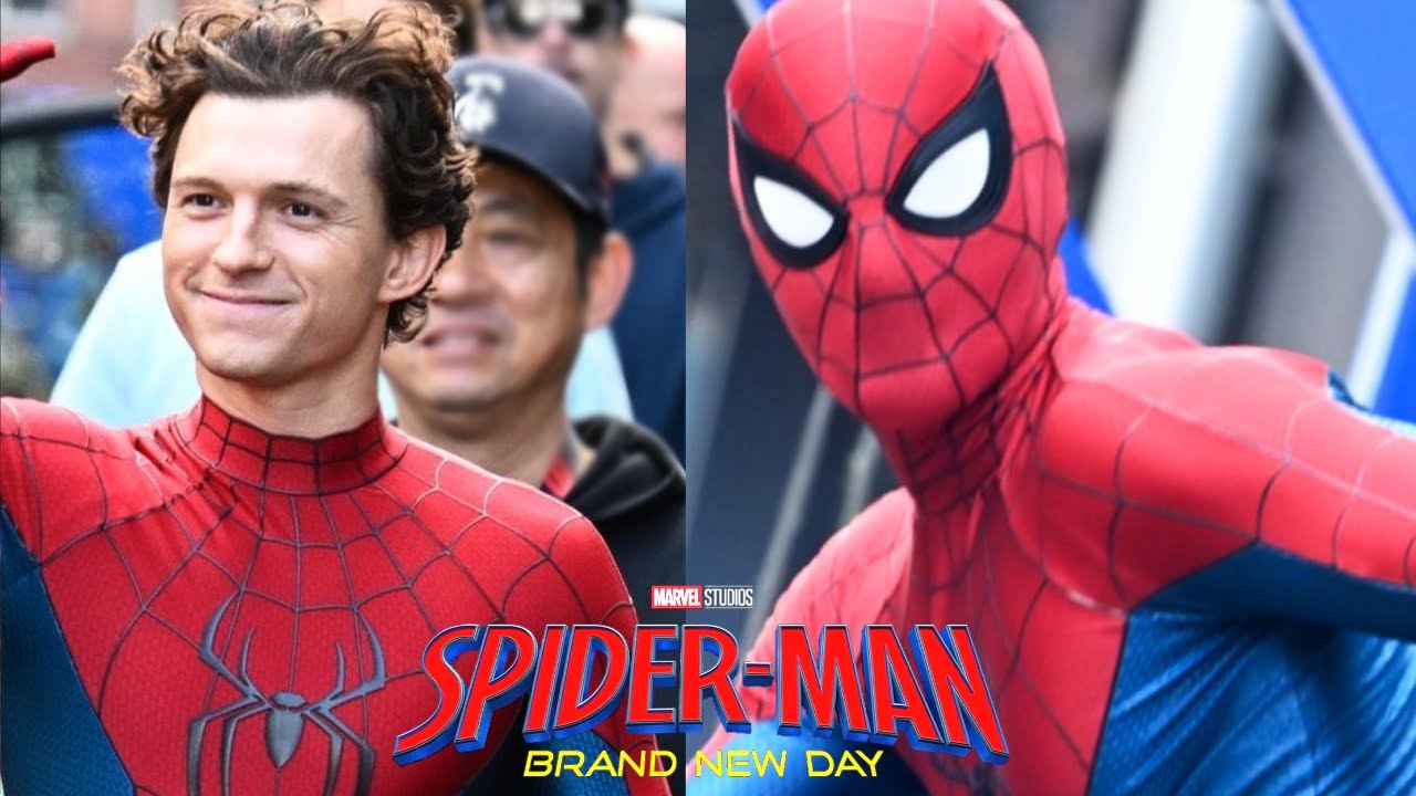 Tom em SET DE GRAVAÇÃO: Uniforme COMPLETO c/ vídeos e fotos | Homem-Aranha 4