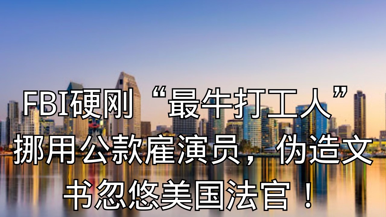 「 FBI硬刚“最牛打工人”：挪用公款雇演员，伪造国书忽悠美国法官！ 」 | 跨国诈骗 | 伪造文件 | 职业操守 | 联邦调查局 | 群演