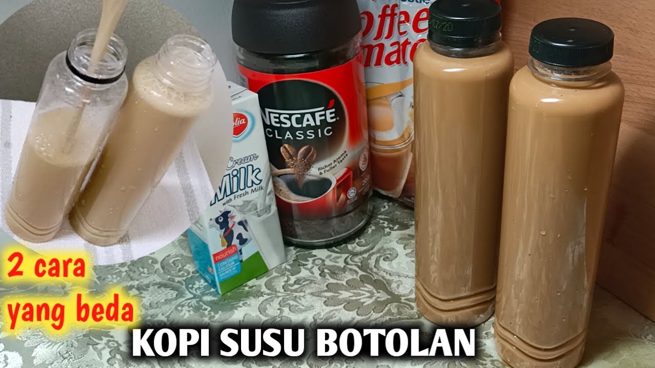 Membuat kopi susu botol kekinian