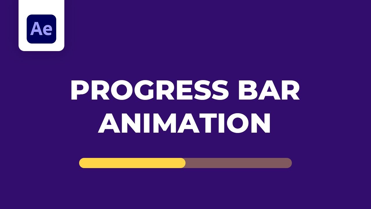How to create simple PROGRESS BAR animation in aftereffects