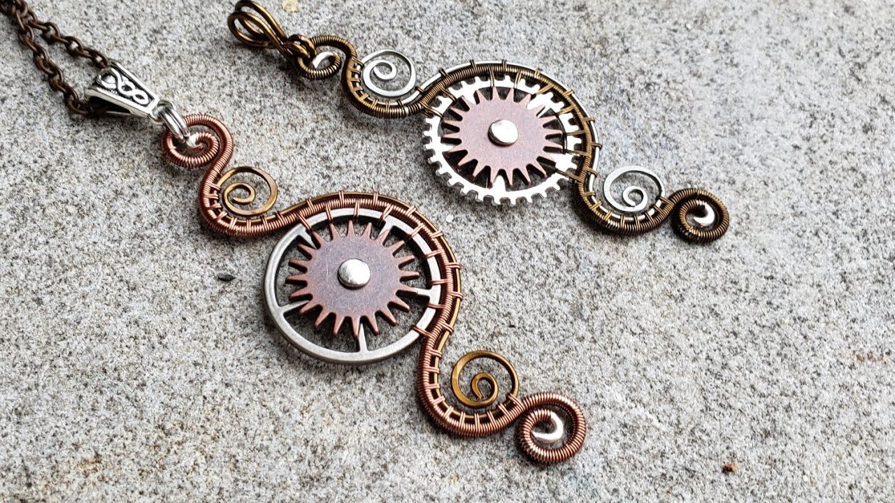 Wire and Gear Pendant