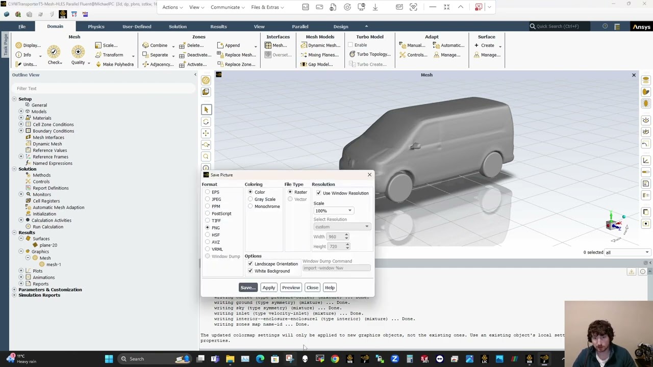Adjusting Visual Preference Settings in ANSYS Fluent