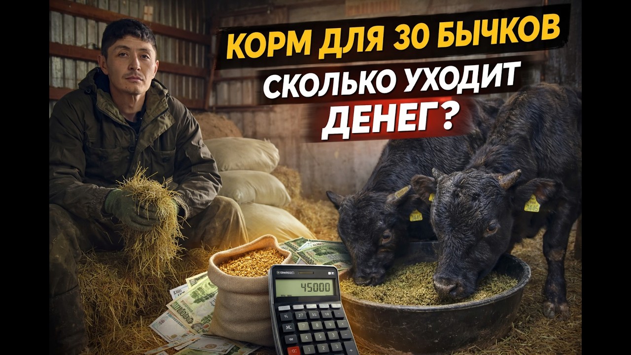 Сколько денег уходит на 30 голов бычков в день