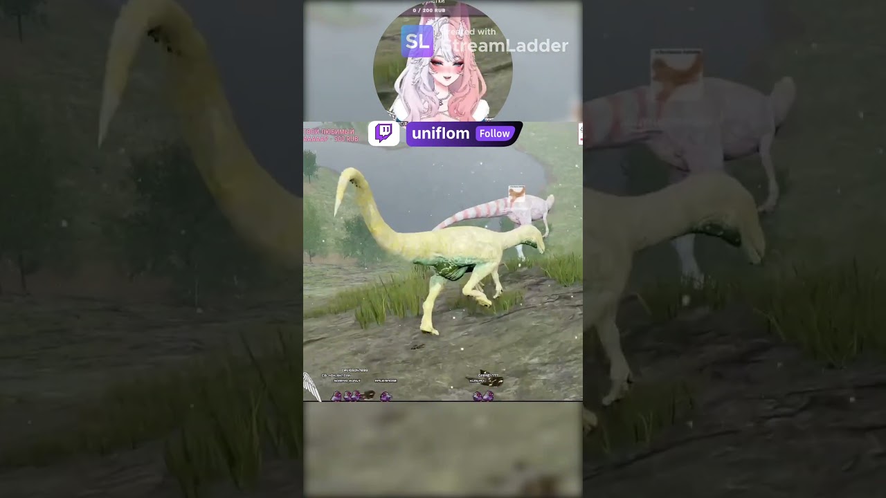 Она в один большой прыжок долетает до воды #vtuber #twitch #theisle #dynastica #harrypotter