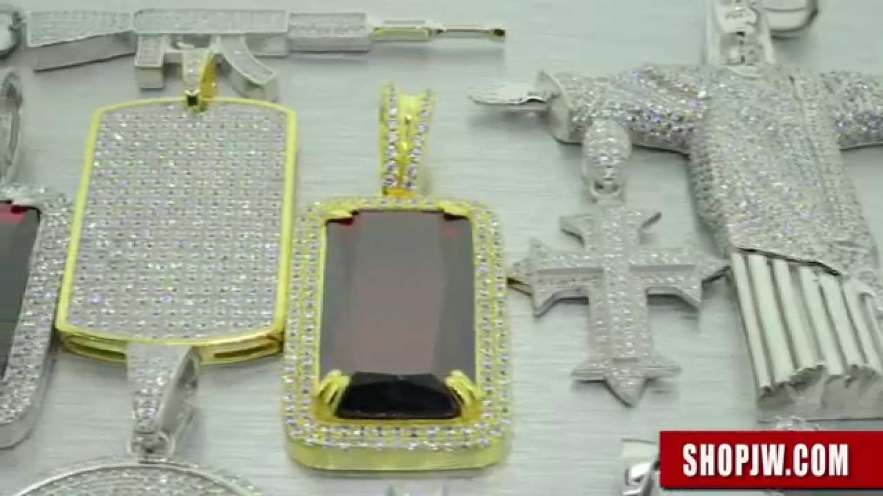 New .925 Silver Simulated Diamond Pendants Shopjw