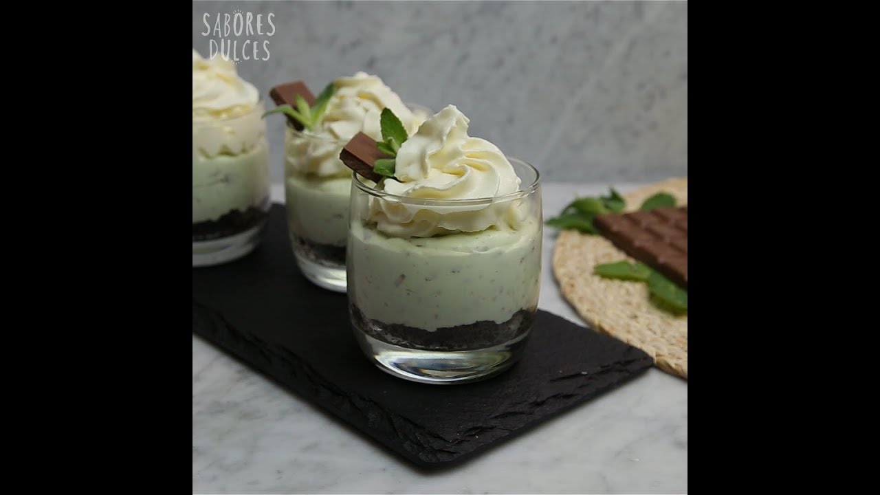 Cheesecake de menta y chocolate