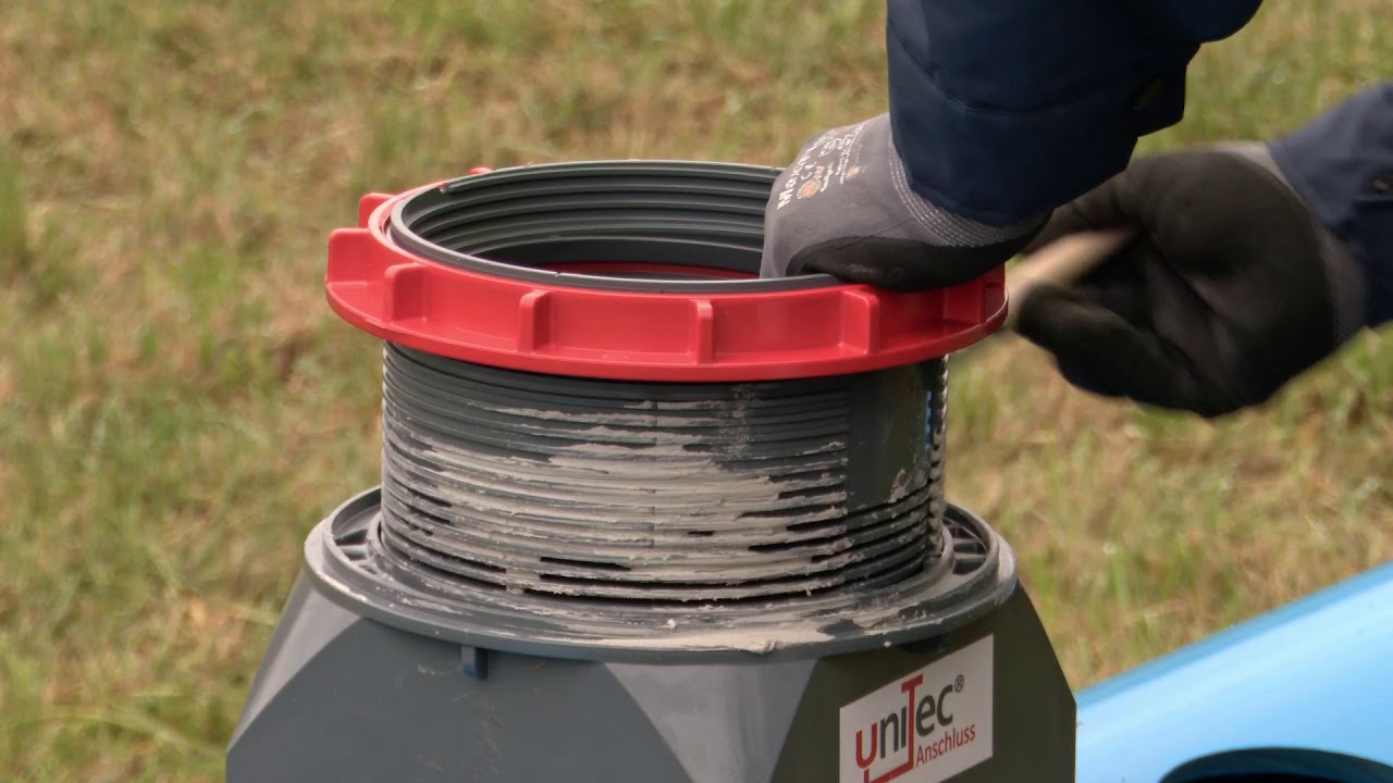 Einbau des Funke uniTec®-Anschlusses an ein Kunststoffrohr