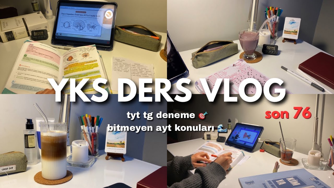YKS VLOG| 9 saat ders &ccedil;alışmak, tyt deneme, ayt konuları bitsin artıkk #yks2026 