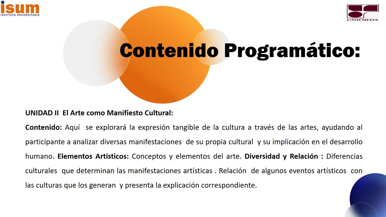 Unidad 0  Introductoria  Contenido Programatico