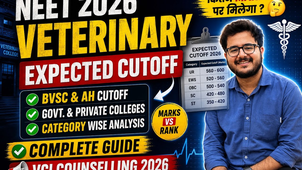 Veterinary Expected Cutoff 2026 | BVSc Cutoff 2026 | VCI Counselling Update #neet2026