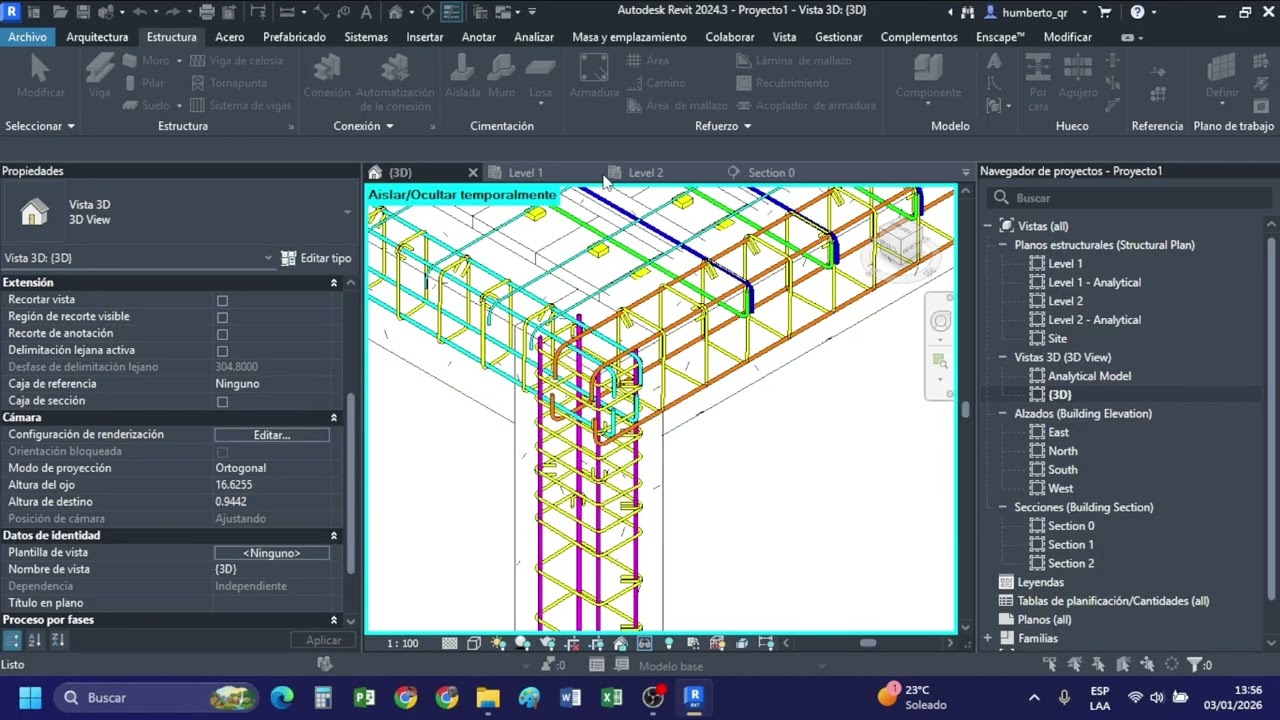 Curso REVIT ESTRUCTURAS 2026 Clase 17 Visibilidad de Filtros