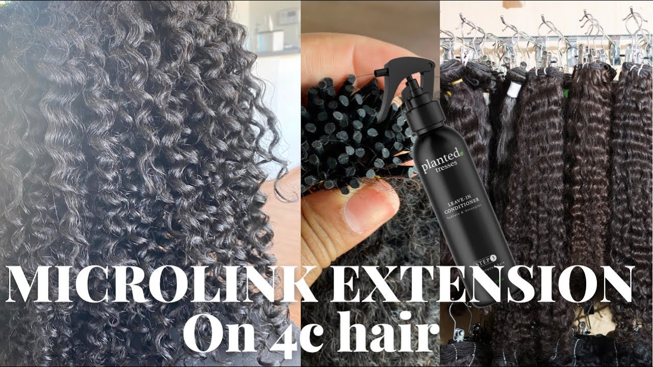 MIRCOLINKS EXTENSIONS on 4c hair | Natural hair extensions| Install
