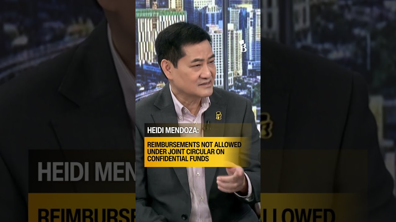 Heidi Mendoza: Reimbursements not allowed under joint circular on confidential funds