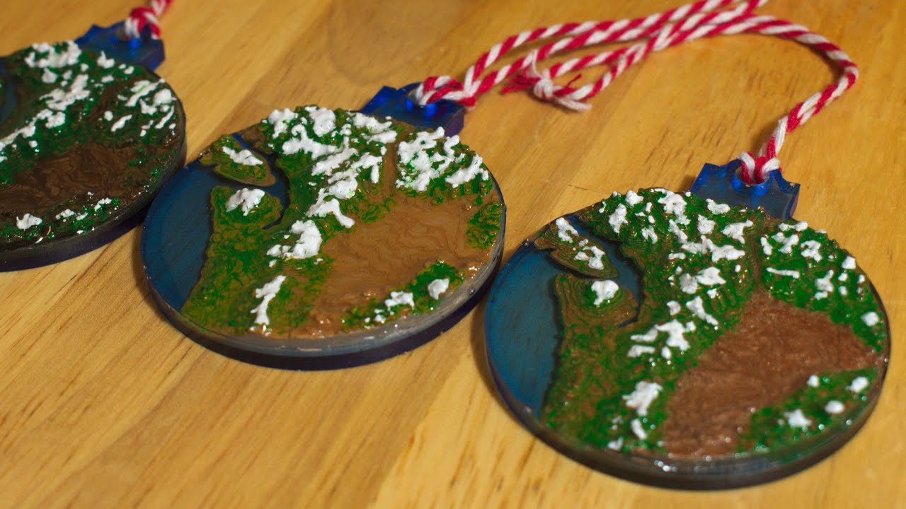 How to Make Custom Topographic Ornaments