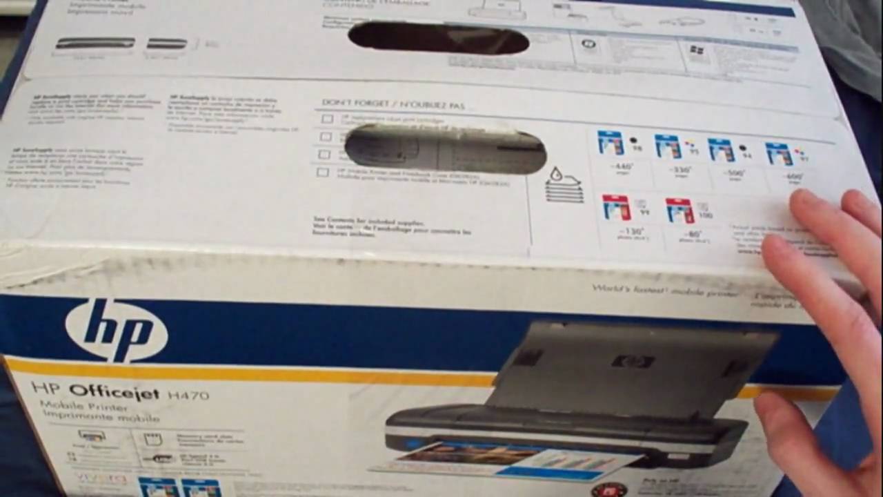 HP Officejet H470 Mobile Printer Unboxing