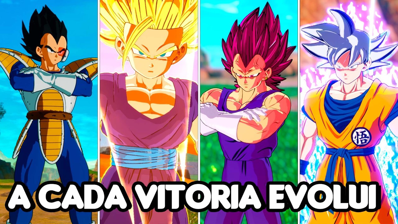 A CADA VITORIA GOKU GOHAN E VEGETA EVOLUI no DRAGON BALL SPARKING ZERO