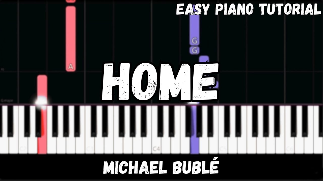 Michael Bubl&eacute; - Home (Easy Piano Tutorial)