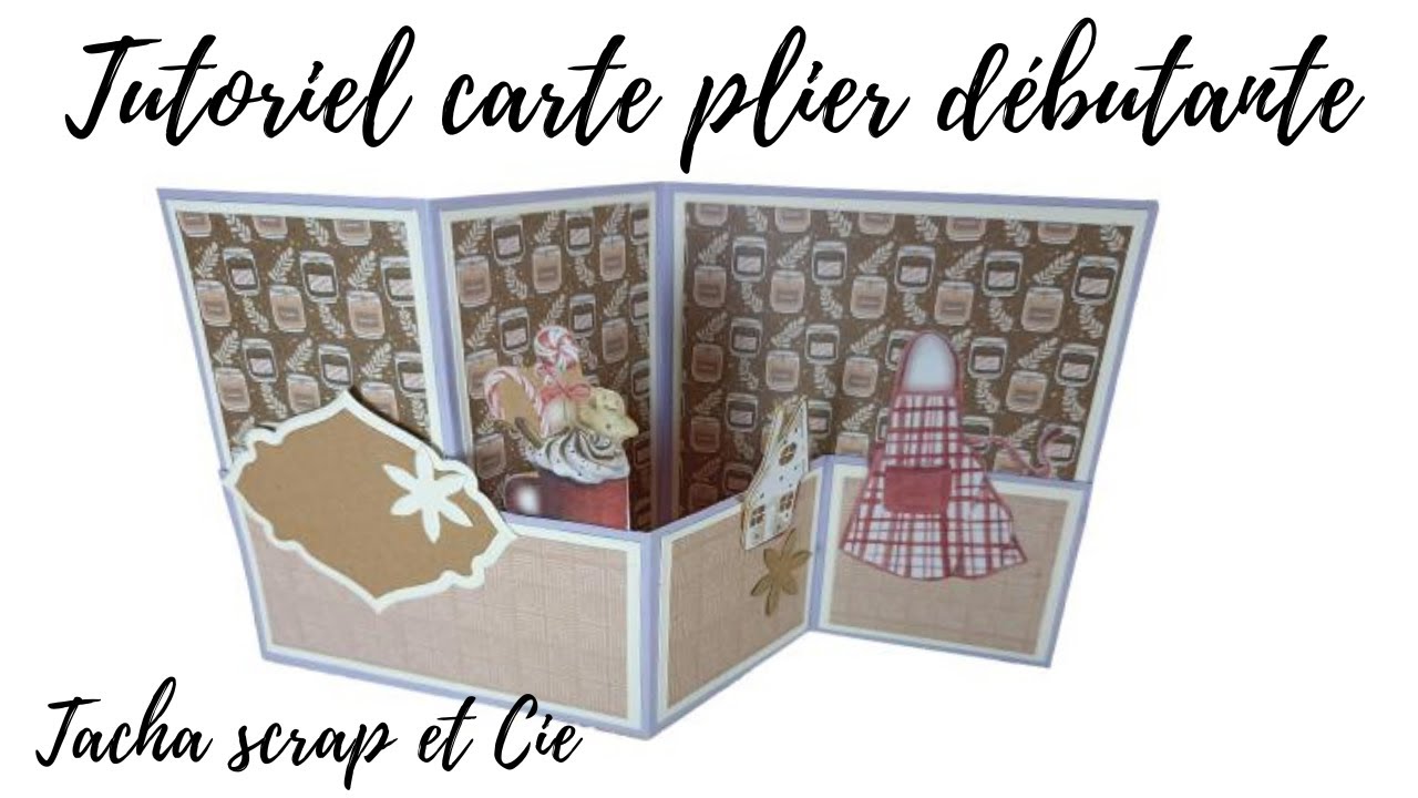 TUTO CARTE DOUBLE Z  facile peu de matériel couleur chocolat #scrapbooking #action #tuto
