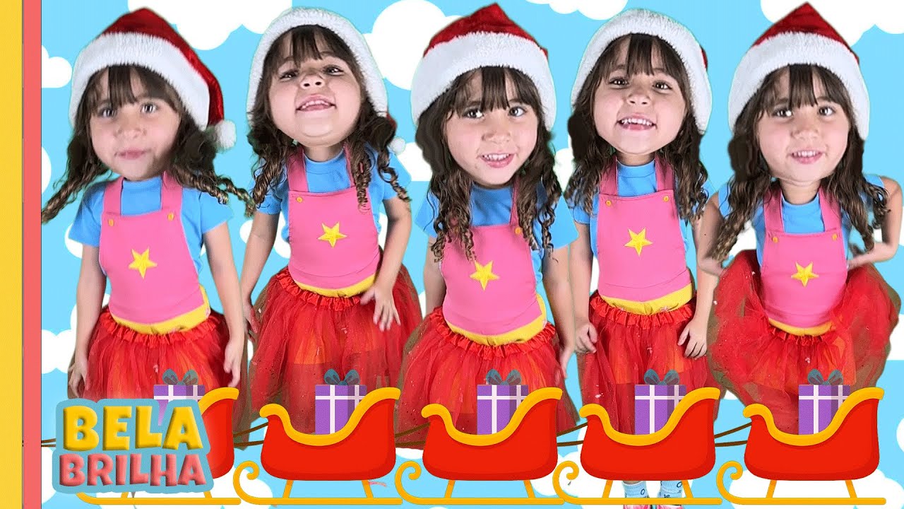 Cinco Ajudantes do Papai Noel - Chanson Cinq singes - Kids Songs por Bela Brilha